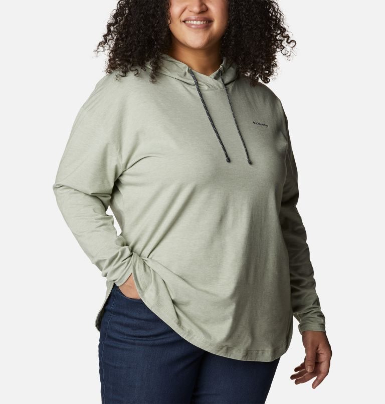 Columbia Sun Trek Pullover Hettegensere Dame Olivengrønne | Plus Size 58290P